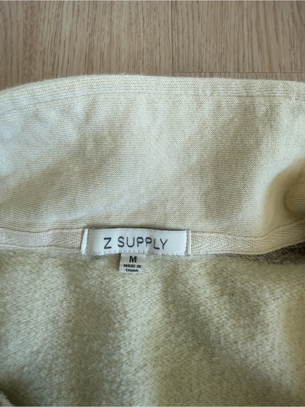 Z SUPPLY BROWN STRIPE COTTON RUGBY BRUSHED FLEECE HENLEY - Picture 4 of 4